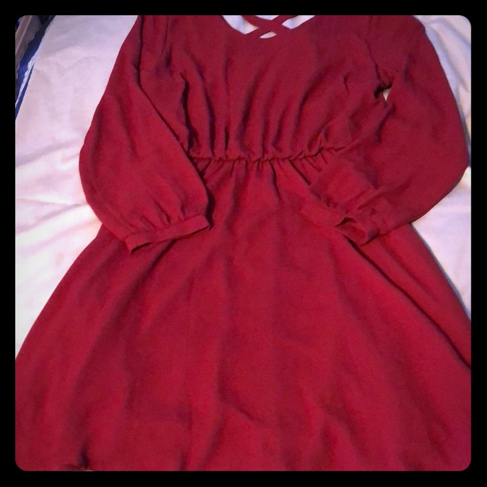 Wine-Colored Dress